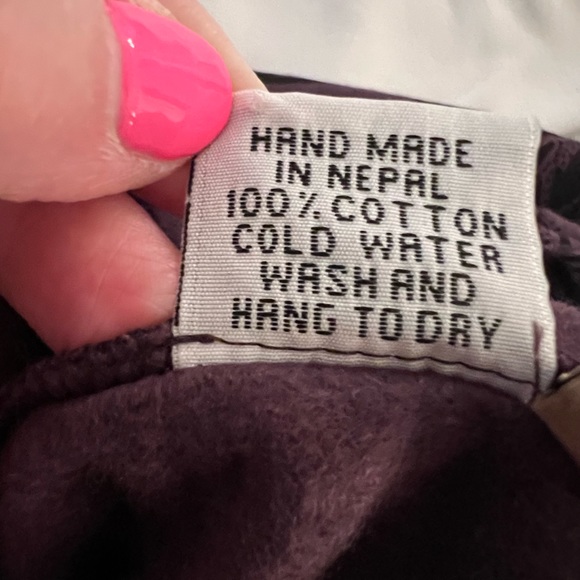 EUC Purple Paisley Cotton One Button Hooded Jacket - Picture 8 of 8